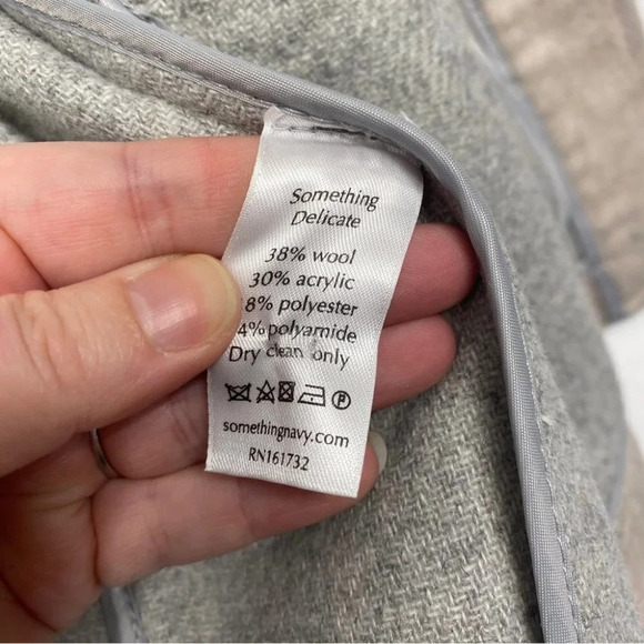 Something Navy Delphine Wool Fringe Jacket Coat S Tan - Picture 11 of 12